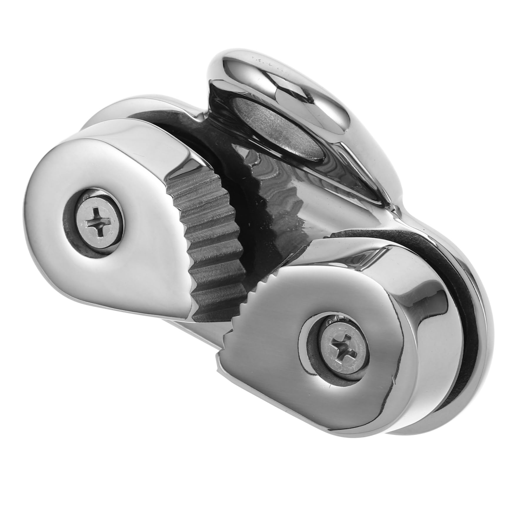 BRIGHTFUFU Boat Docking Rope Clamp 316 Stainless Steel Cleat with Ball Bearing for Towing Rope