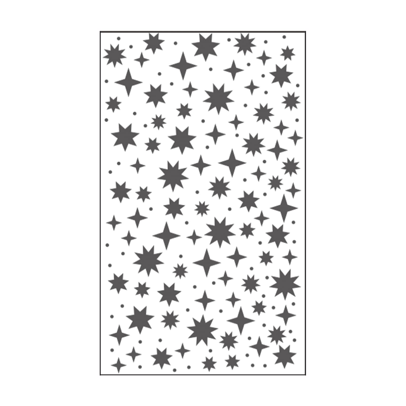 Vaessen Creative Transparent Mini Embossing Folder, Starry Sky, For Adding Texture And Dimension To Scrapbook Pages, Cards And Other Papercraft Projects