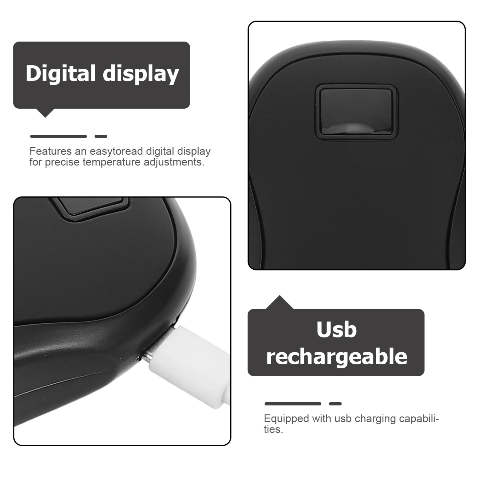 SUPVOX Scaldamano Ricaricabile USB Portatile Mini Riscaldatore Elettrico Scaldamani Due Cavo di Ricarica Temperatura per Esterni e Viaggi