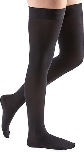 mediven comfort for women, 30-40 mmHg, Thigh High Stockings wSilicone Top-Band, Closed Toe
