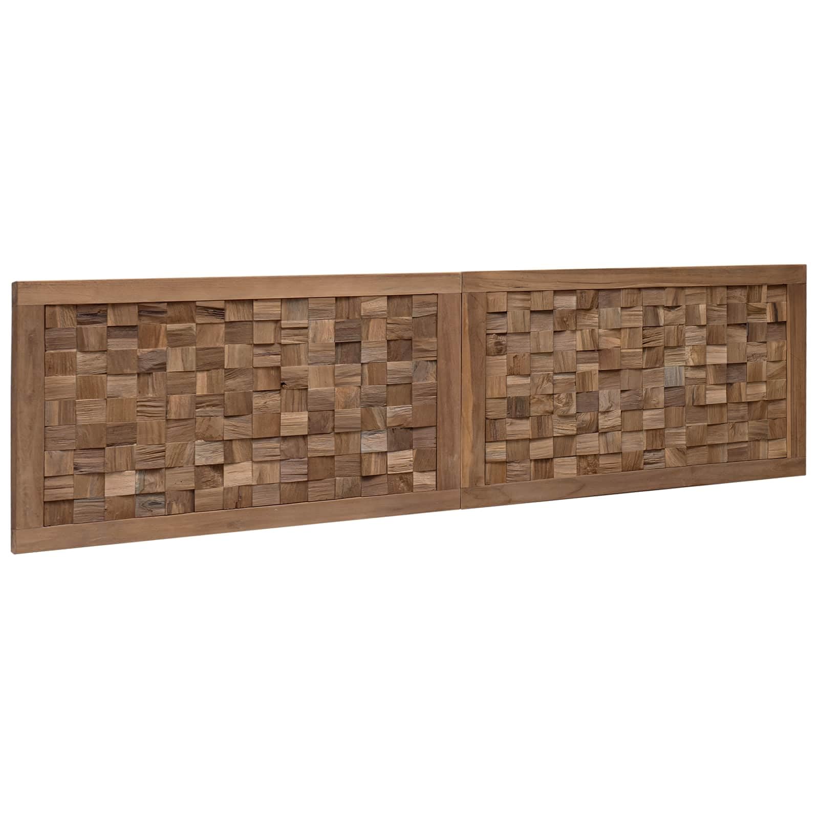 vidaXL Cabecero de Cama Natural Madera de Teca Maciza