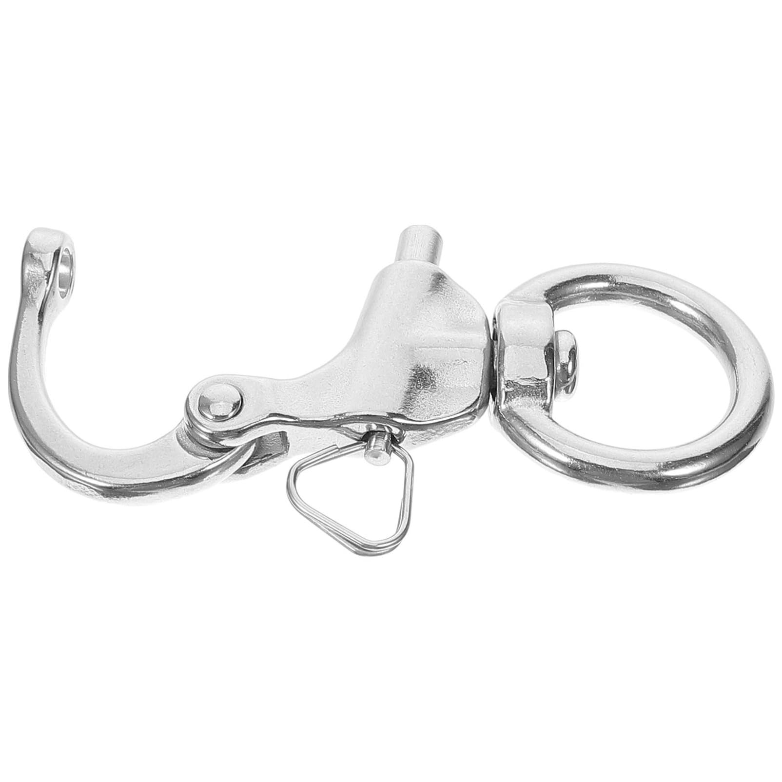 OSALADI Stainless Steel Buckle Outdoor Diving Buckle Rotating Snap Hook Quick Release Clip Swivel Carabiner Easy to Use