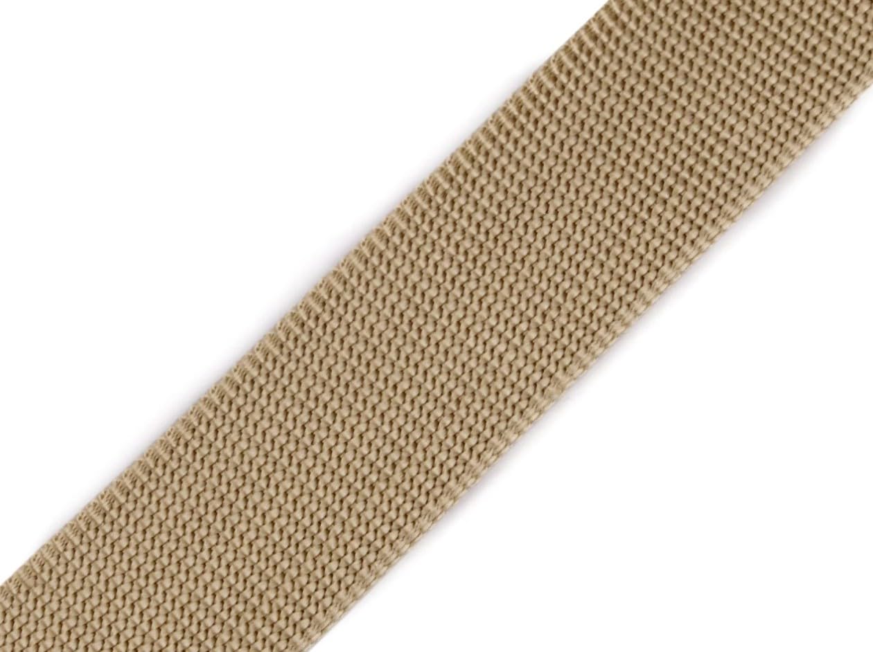 cyclingcolors Polypropylene Webbing Strap 38mm Wide 25 Metres Rope for Backpacks, Furniture, Chairs, Haberdashery, Clothing, Beige
