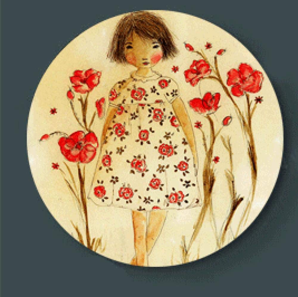 MCWJ Placa decorativa Hermosa Placa de pared Placa de exhibición de arte de cerámica Home Hotel Sala de estar Fondo de pared Placa decorativa Handcrafts-CT67_10 pulgadas (25.5cm)
