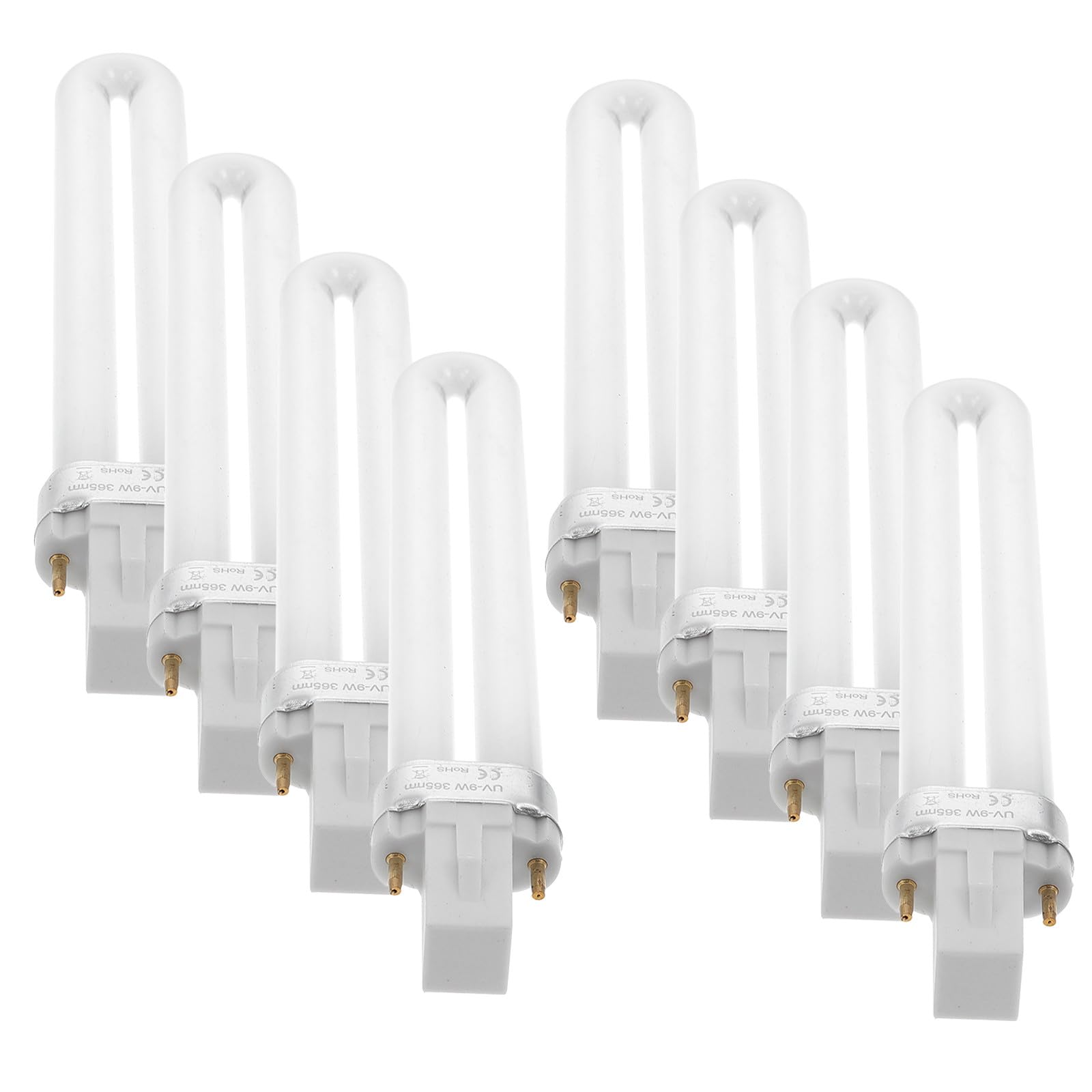 Tubo Lampada per Unghie 9w in Vetro, 8 Pezzi per Gel