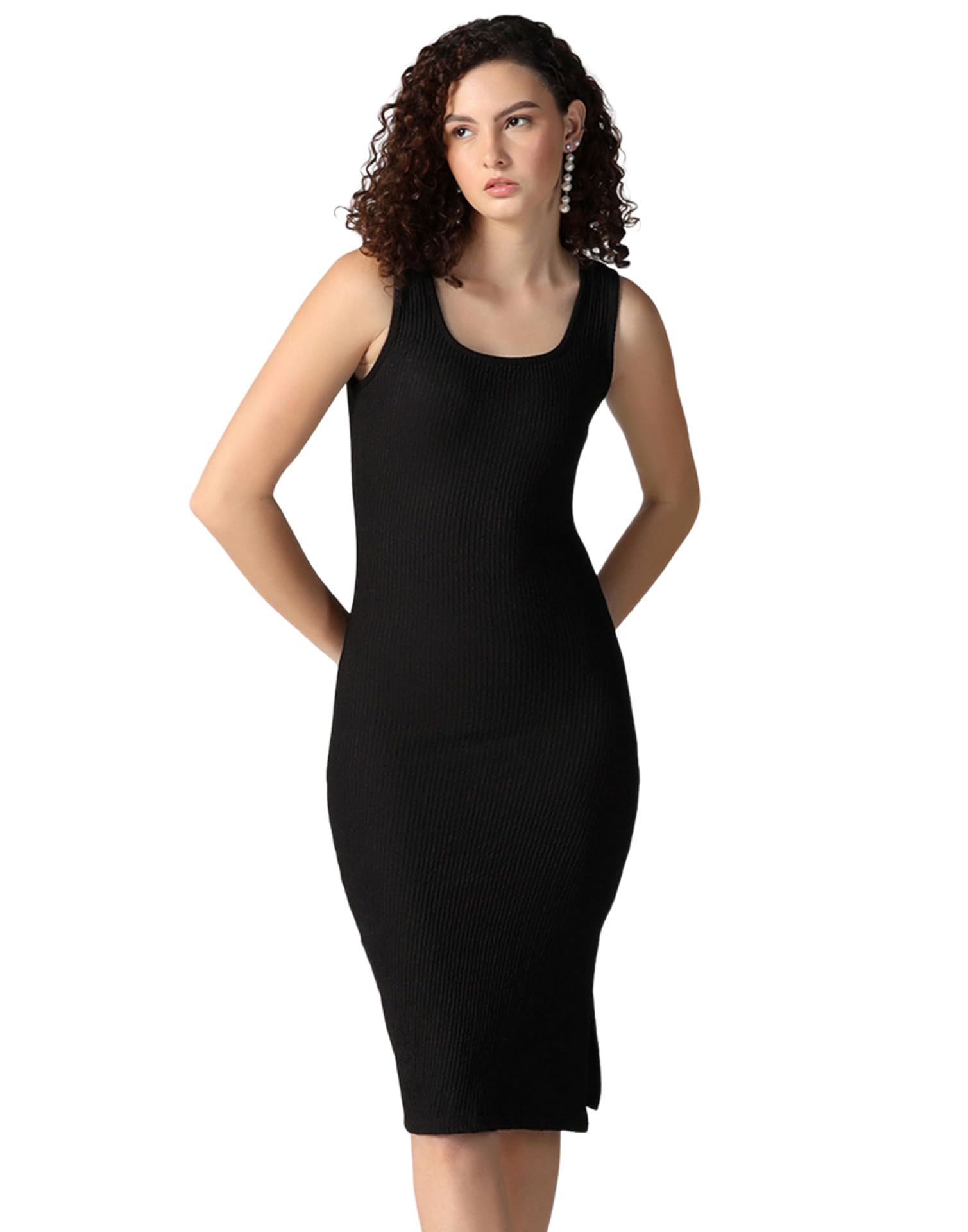 selvia Lycra Bodycon Dress for Women, One Piece Western Dress for Women-picture-8