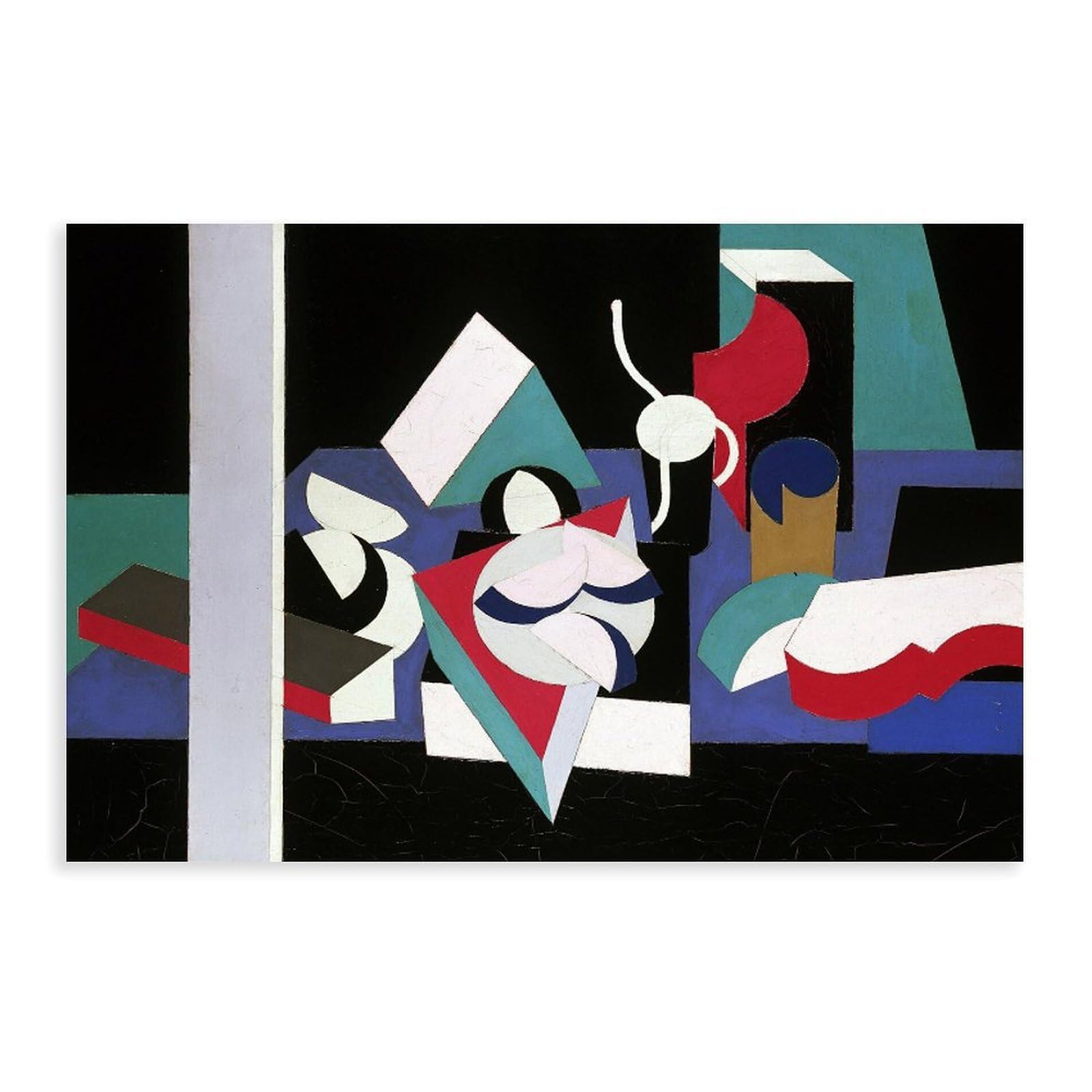 DFJyjFGJJ Patrick Henry Bruce,Still Life, Circa 1921,Wall Art Abstract Canvas Poster Bedroom Sports Landscape Office Room Decor Gift 16" L X 24" W