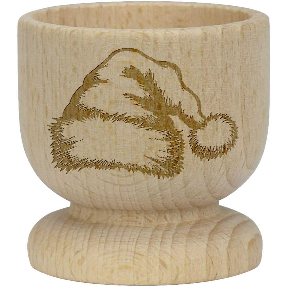 'Christmas Santa Hat' Wooden Egg Cup (EC00028771)