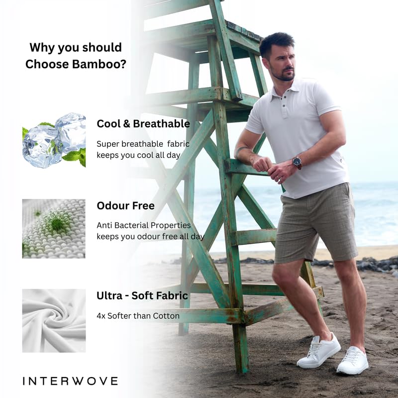 Image of Interwove Bamboo Knitted Polo T-Shirt