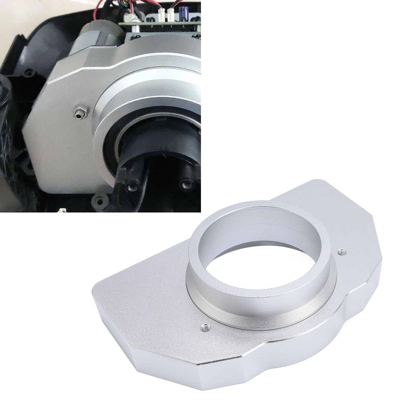 Aramox Sedile del Cuscinetto del Volante in Lega di Alluminio Sim Racing Sedile del Cuscinetto del Volante Sostituzione Diretta Rumore 'ingranaggio Ridotto Controllo Preciso per i Piloti (SILVER)