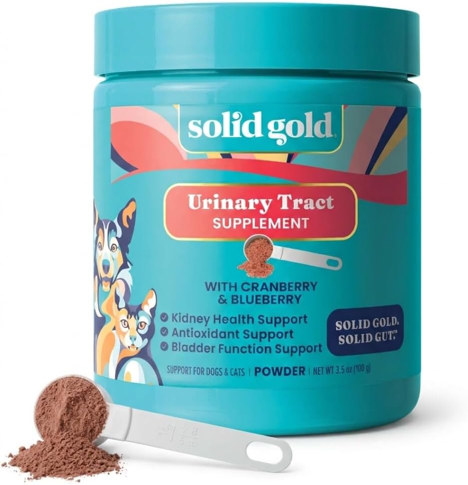 Solid Gold Cranberry Supplement - Berry Balance UTI + Bladder + Kidney Support for Cats & Dogs w/Antioxidants - Cranberry Powder