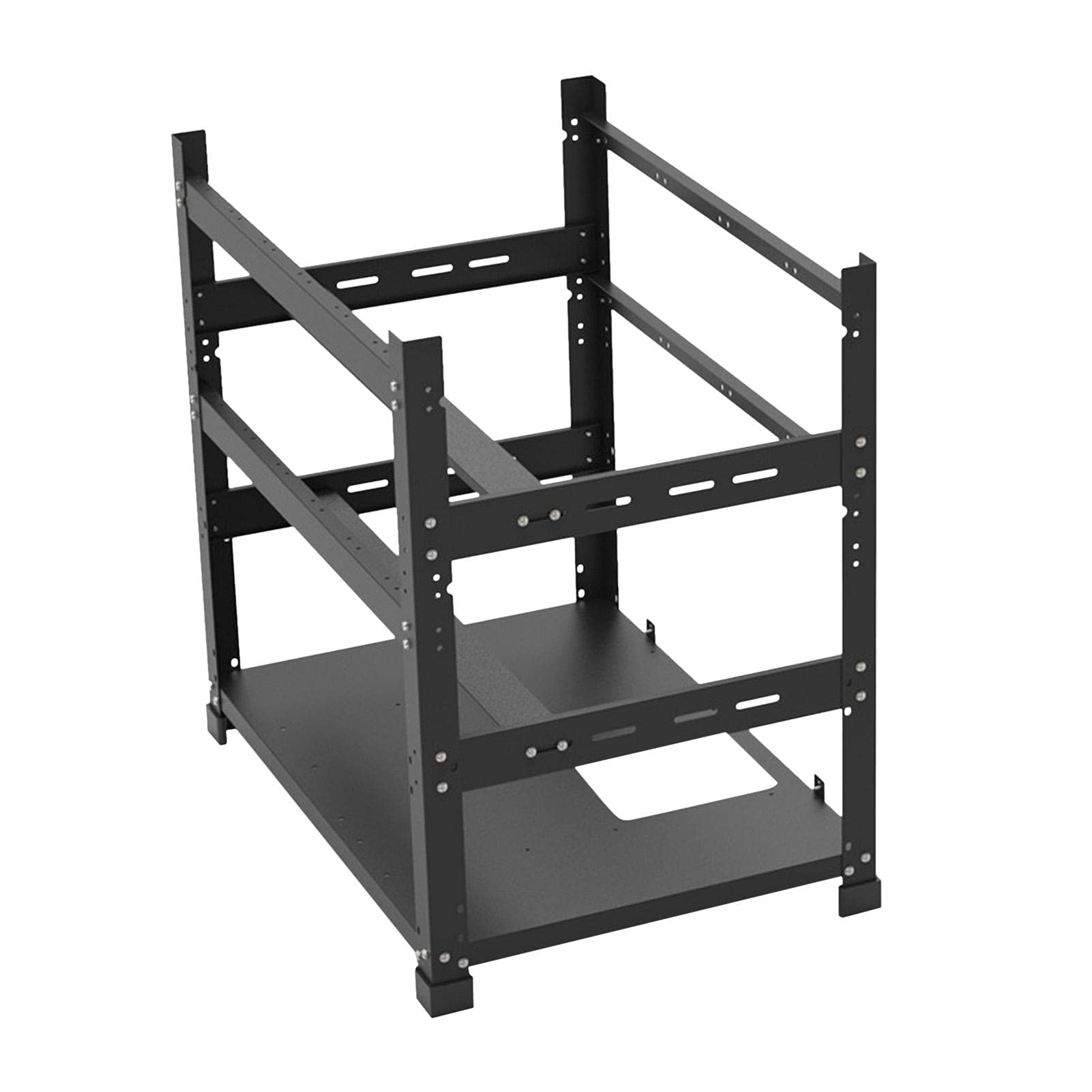 Mining Rig Frame, 12 GPU Aluminum Stackable Open Air Mining Computer Frame Rig, Open Mining Frame Rack