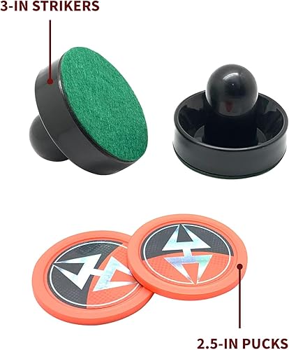 Miniatura 2 de Hathaway Arcade Air Hockey - Delanteros de 3 pulgadas y discos de 2.5 pulgadas, color negro y naranja