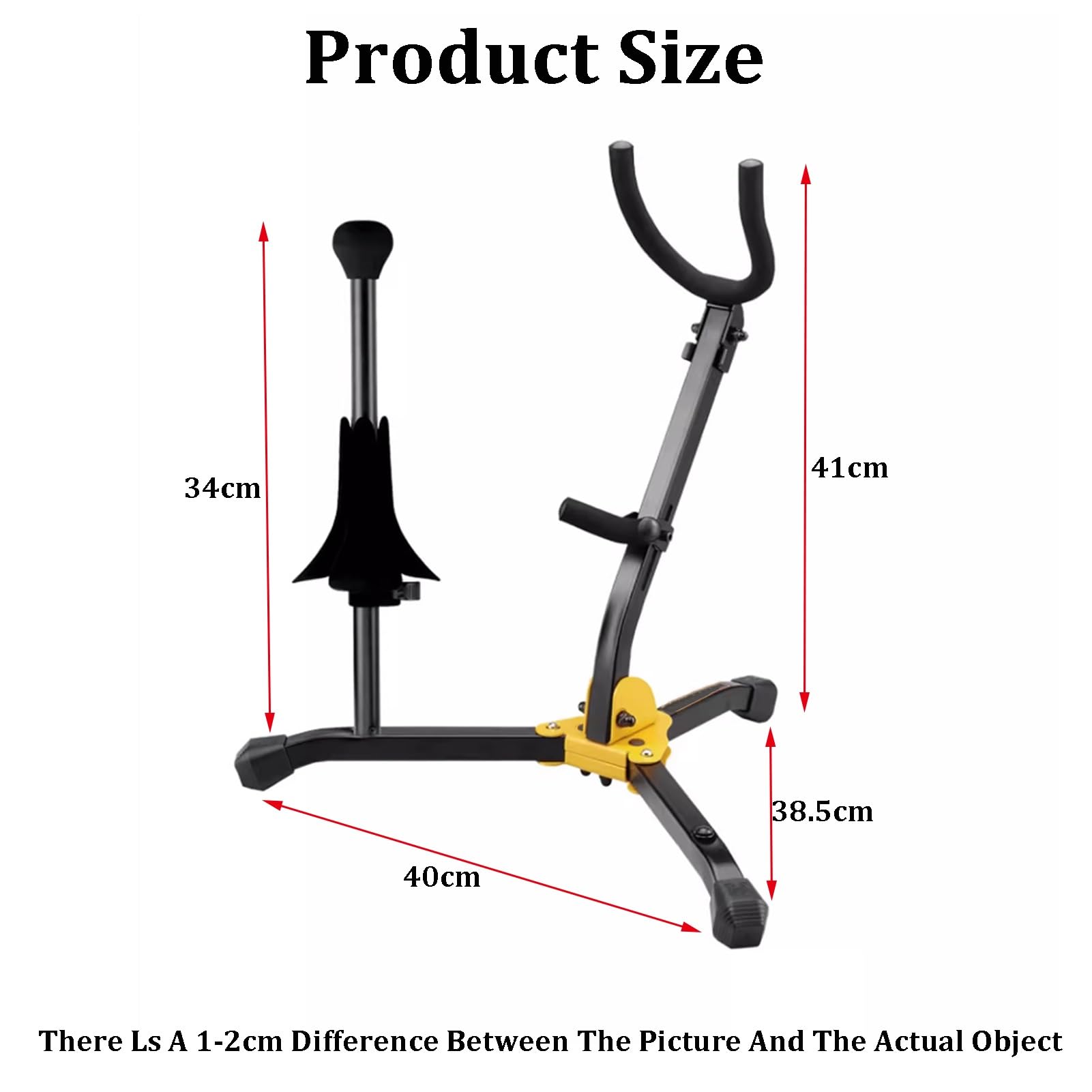 Adjustable Height Floor Bracket Statyw Na Saksofon, Żelazny Trójnóg, Pionowy Składany Uchwyt Teleskopowy, Odpowiedni Do Saksofonu Altowego/tenorowego/sopranowego Foldable Display Instrument Shelf