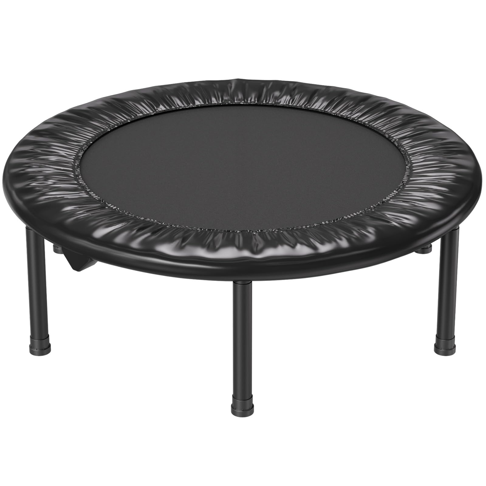 VEVOR Mini Trampoline Pliable, 934 mm, Fitness rebounder, Charge maximale 100 kg, Petit Trampoline d'entraînement d'intérieur Stable et Silencieux, pour Exercice, entraînement, Fitness pour Adultes