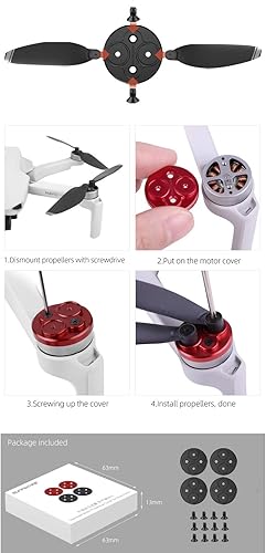 Miniatura 8 de BTG Tapa de la cubierta del motor para DJI Mini 2 SE/Mini 2/Mini 4K/Mini SE/Mini Drone Accesorios Protector del motor