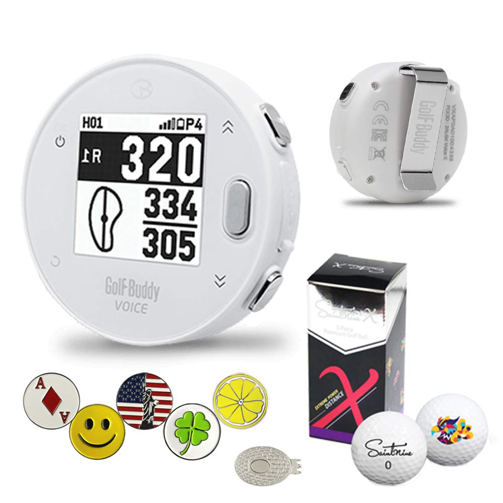 Buy GolfBuddy Voice X GPS/Rangefinder Bundle with 5 Ball Markers, 1