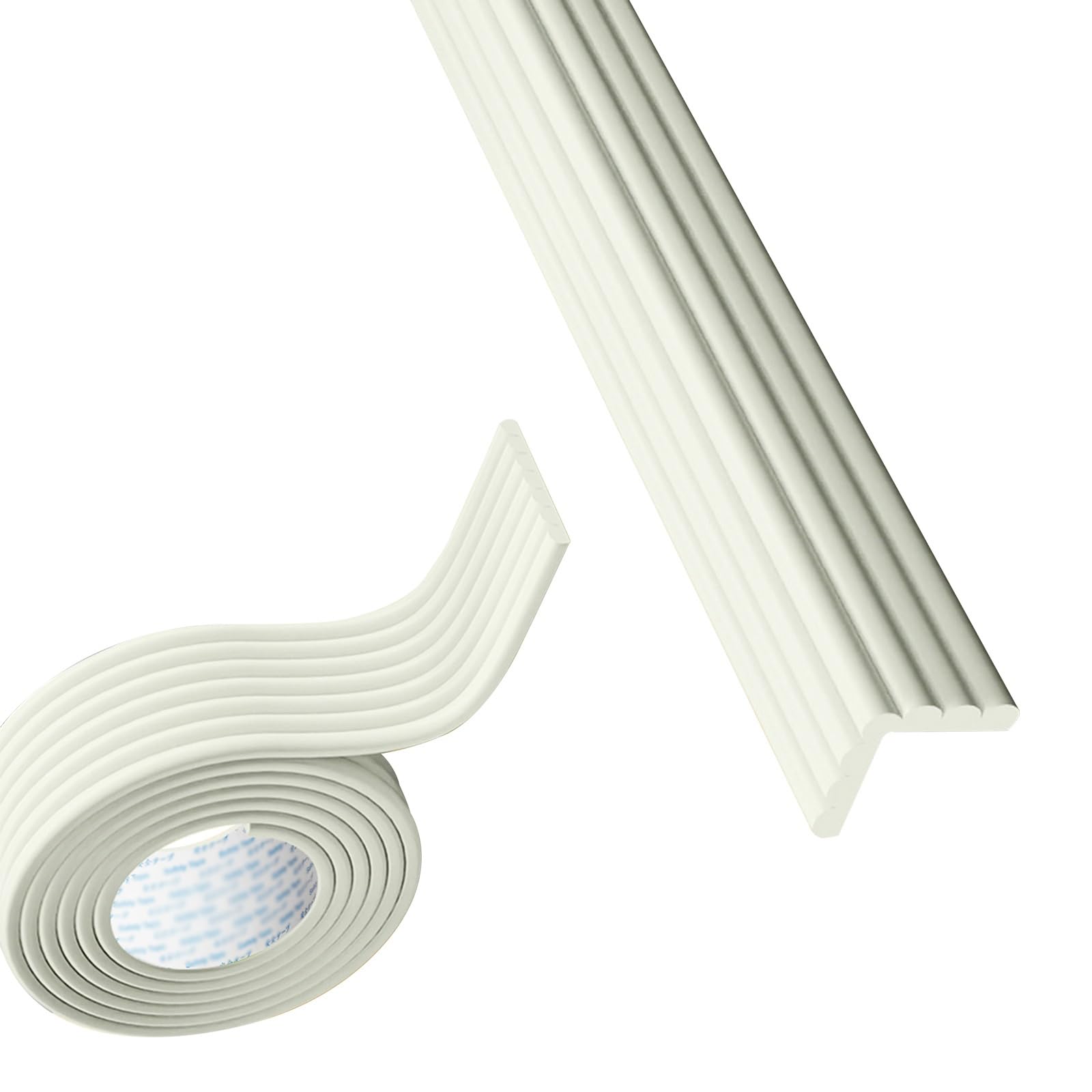 Sharp Edge And Furniture Safety Guards, L-Shaped Table Edge Protector, Highly Elastic And Soft, For Table, Fireplace, Countertop(Cyan white,5M)