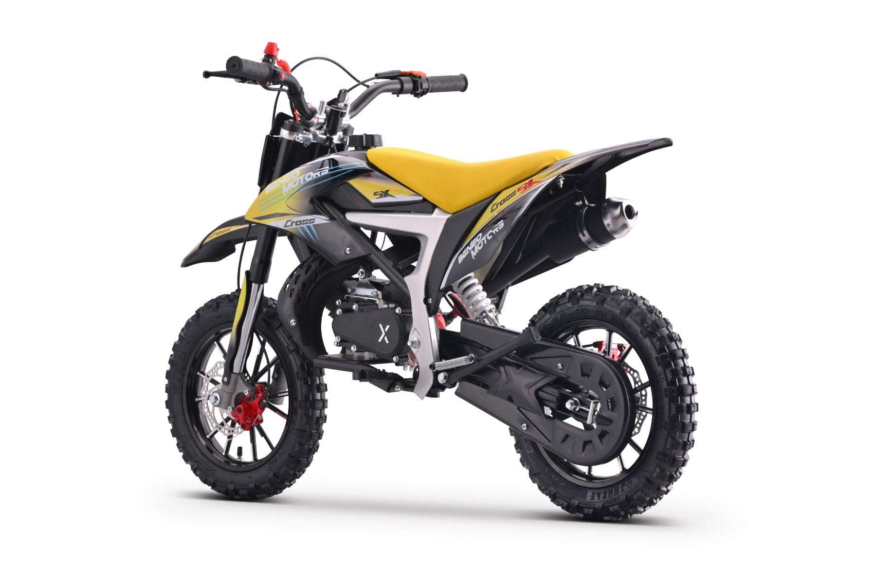 Motocross per giovani piloti Beneo Motors CROSS SX Giallo - 50cc Dirtbike Dirt Bike CrossBike CrossBike Dirt Bike CrossBike 50cc Pitbike PocketBike Motocross Moto Motorbike