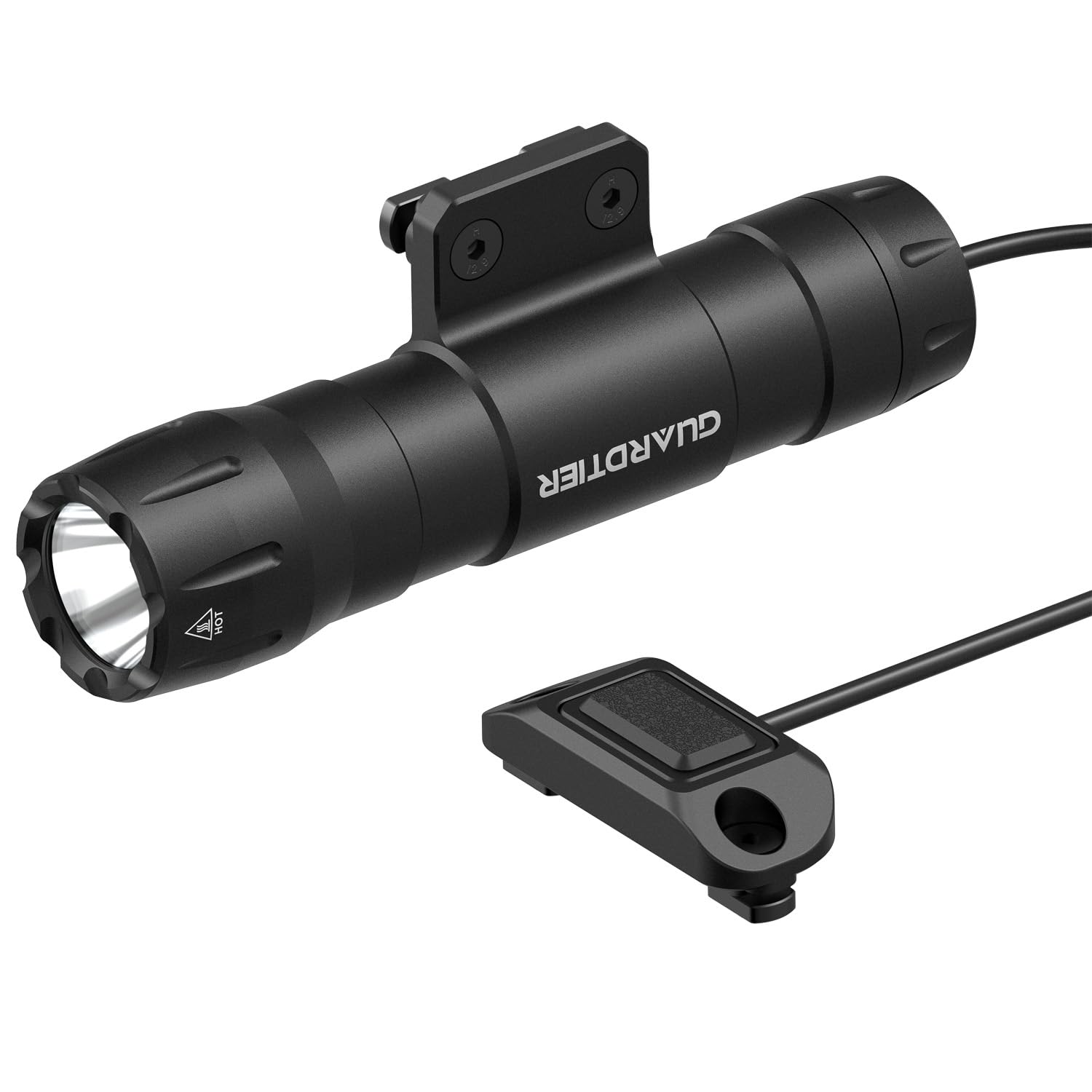 M105 3000 Lumens Mlok Weapon Light, Rechargeable Rifle Rail Flashlight with Pressure Switch, Mounting Plate Included
