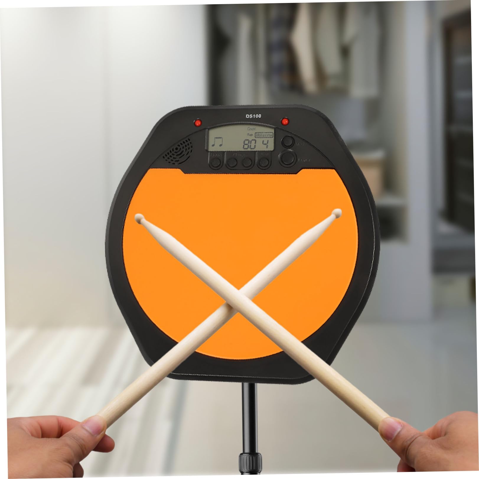 LIOOBO Metrónomo de Conteo Digital Pantalla LCD y Diseño Antideslizante para Baterista Electrónico en Práctica de Entrenamiento Musical Portátil