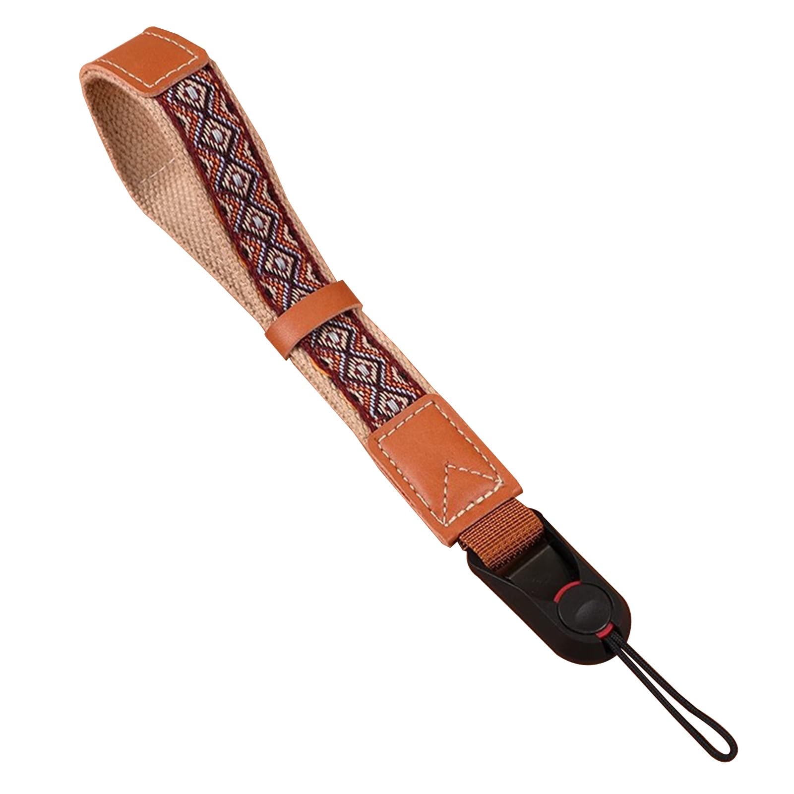 Flyiodfcxv One Color Camera Strap, Ethnic Style Camera Wrist Strap, 11.8" Length For All Cameras, Strong Stitching