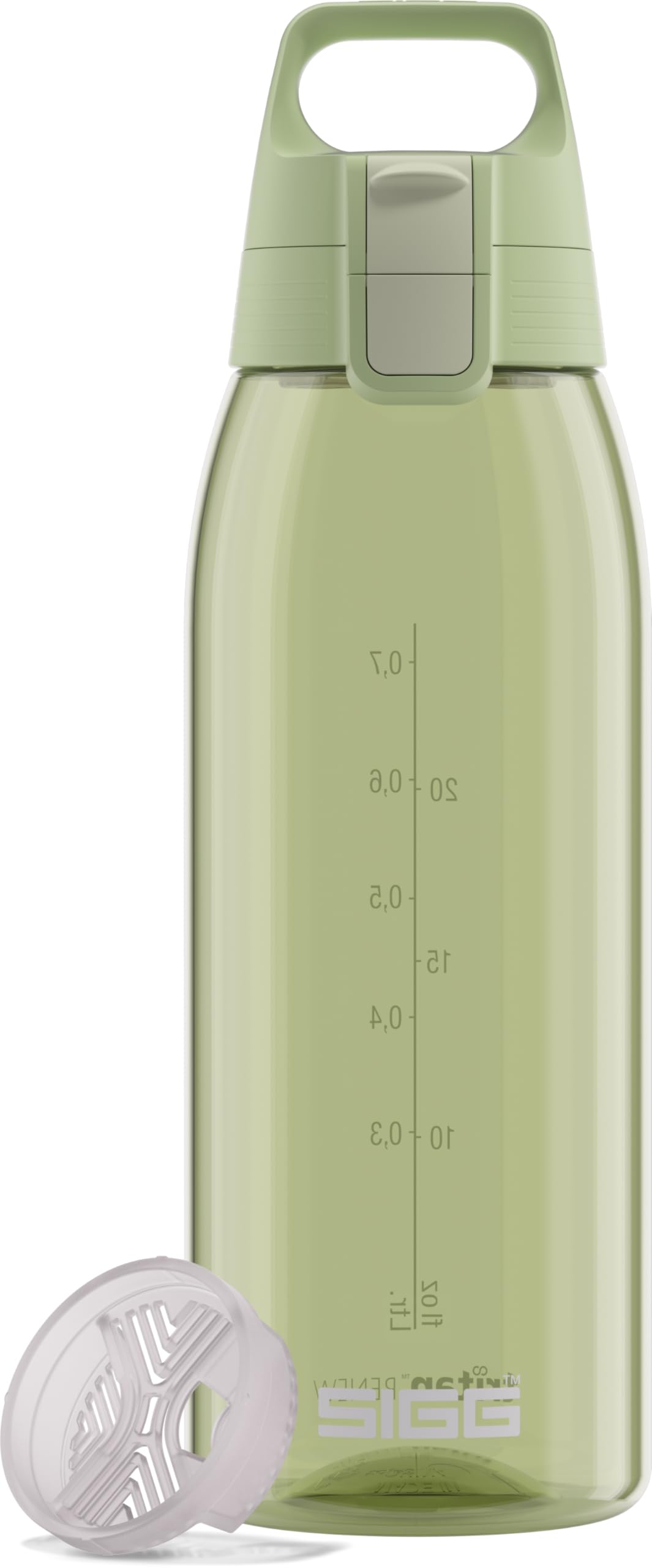 Sigg - Tritan Water Bottle - Total Color ONE Eco Green - Suitable For Carbonated Beverages - Dishwasher Safe - Leakproof - Featherweight BPA Free - 1L โ image 1