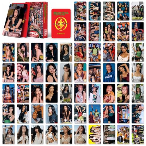 Image of Fancyku K-Pop Star Cards Sticker Set, 62PCS Photo Cards + 30PCS Stickers, Idol Photocard Collection, Cute Aesthetic Scrapbook & Phone Decor for Fans, 9x6cm