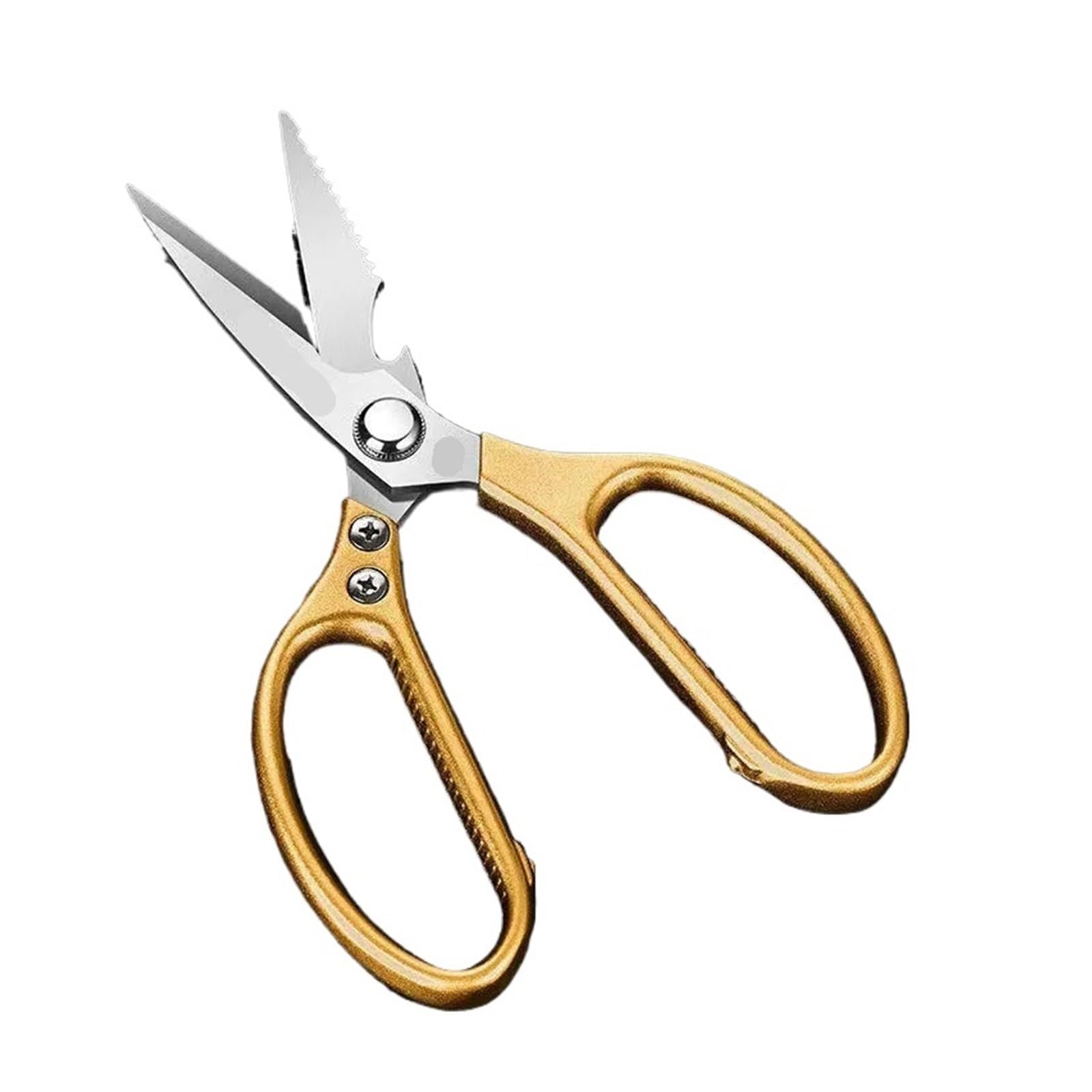 Forbici da cucina in acciaio inossidabile Multifunzionale Cesoia for pesce Taglio di anatra Strumento for coltello professionale chef(Gold)