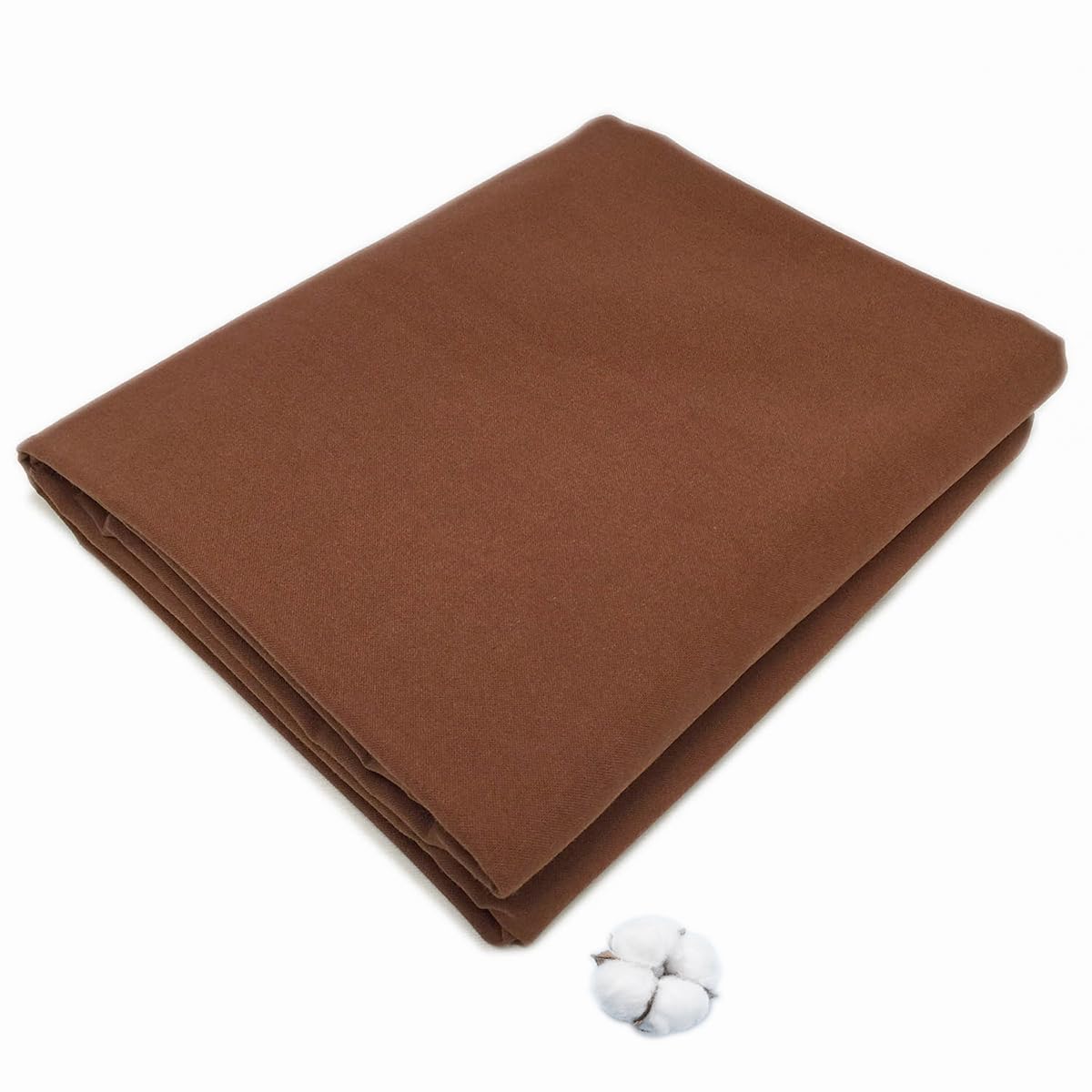 2 Yard Solid Fabric，59 inch Wide， 100% Cotton Fabric by The Yard for Quilting Sewing Crafting (Brown)