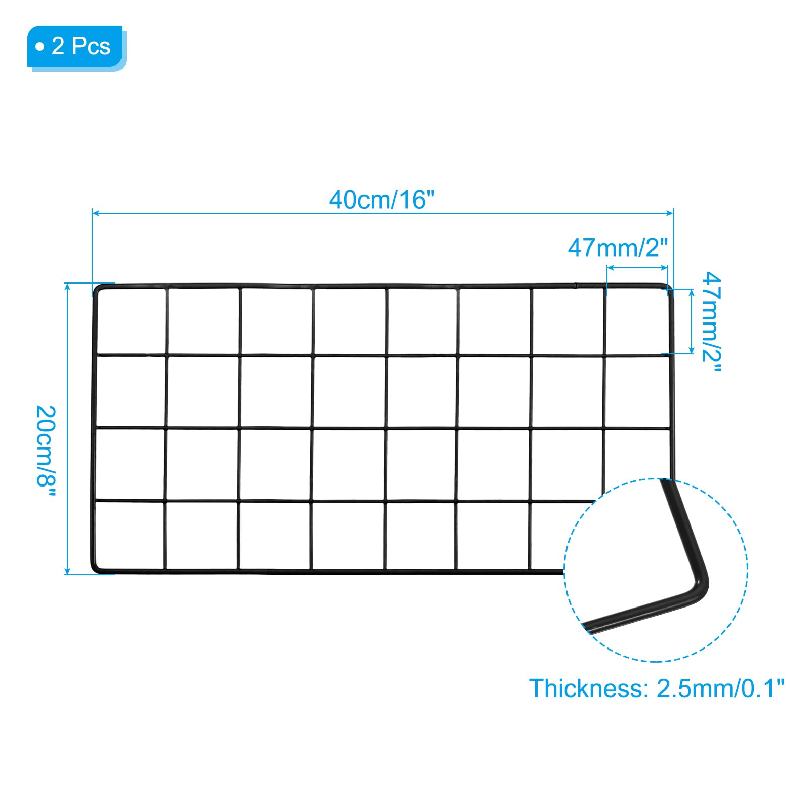 PATIKIL 16x8 Inch Wall Grid Panel - Image 2