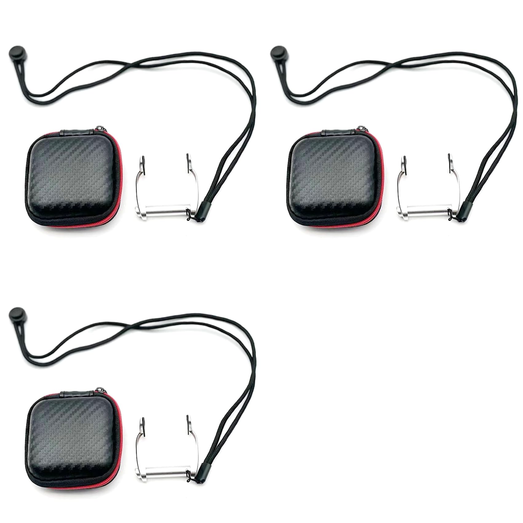 3X Clip de Nariz de Buceo Libre de Aluminio para Aviación Clips de Nariz Cómodos para Bucear Hacer Surf Nadar Almohadilla de Silicona Antideslizante en Ambos, Plata