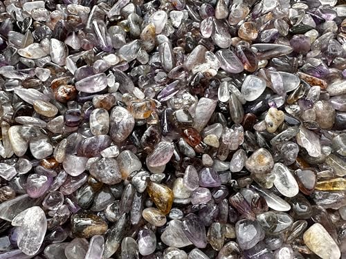 Image of 2 oz Lot Natural Semi Tumbled Gemstone Chips, Crushed Mini Crystals, Undrilled Crystal Chips (Super 7)