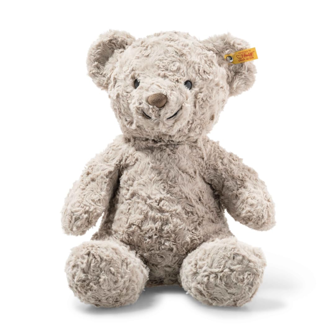 Steiff Peluche Orsacchiotto Honey, dolce animale di stoffa per bambini, ragazzi e ragazze, Friends, pupazzo di 38 cm, grigio chiaro, 113437