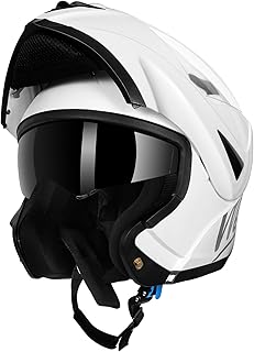 Westt Klapphelm Motorradhelm ECE-R 22.06 Zertifiziert Integralhelm für Damen und Herren Jethelm mit Kinnschutz Scooter Roller Moped Helm mit Sonnenblende und Visier
