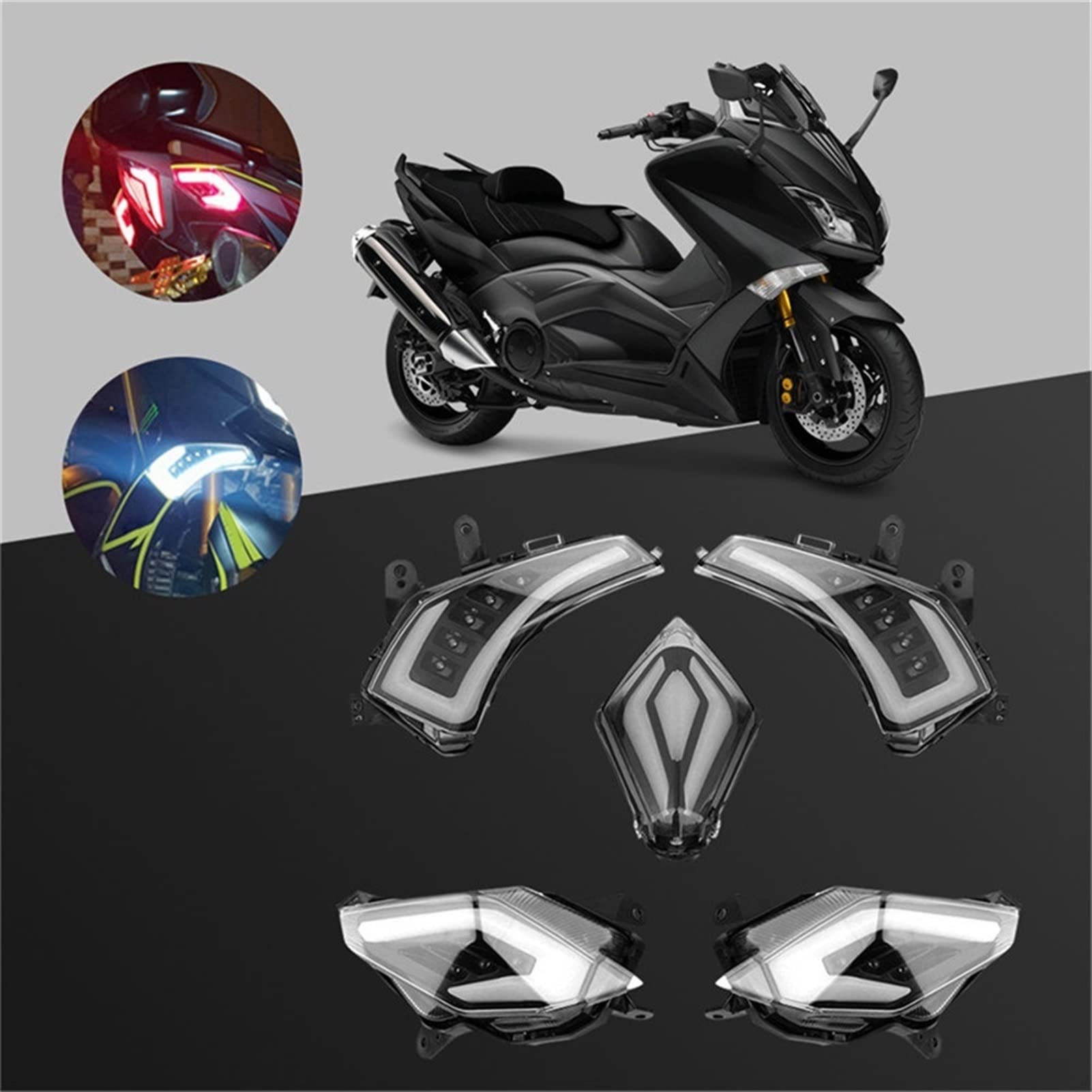 Kit Feux LED Pour Yamaha TMAX 530 (2012-2016) - Feu Arrière, Clignotants AV Et AR