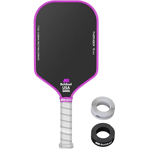 USAPA Approved Carbon Fiber Pickleball Paddles Pro-Level for Aggressive, Offensive Player, Pickleball Paddle with 16mm Polymer Honeycomb Core & Overgrips, Maximum Control & Spin & Power