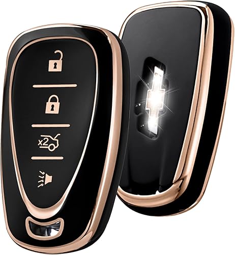 ELOHEI para Chevy funda de llavero cubierta de TPU protector titular para Chevrolet 2020 2019 2018 2017 2016 Chevy Malibu Camaro Cruze Traverse