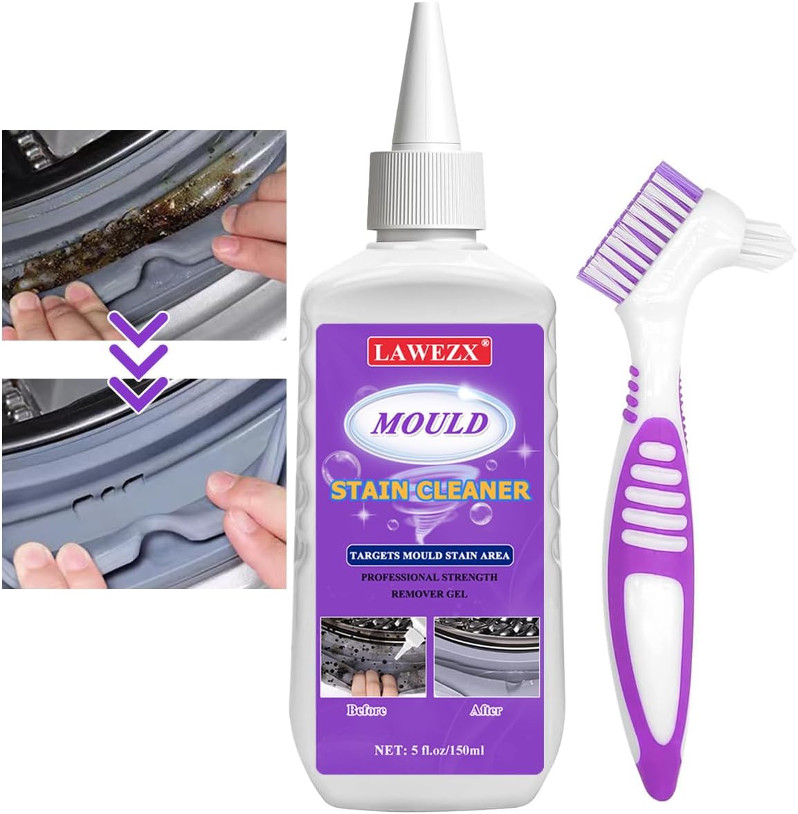 Gel nettoyant anti-moisissures avec brosse