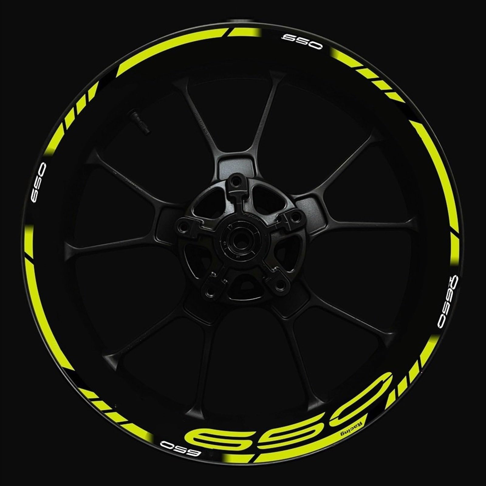 Motorcycle Wheel Sticker Inner Rim Reflective Protection Decal for Kawasaki Z650 Decorative(Color7)