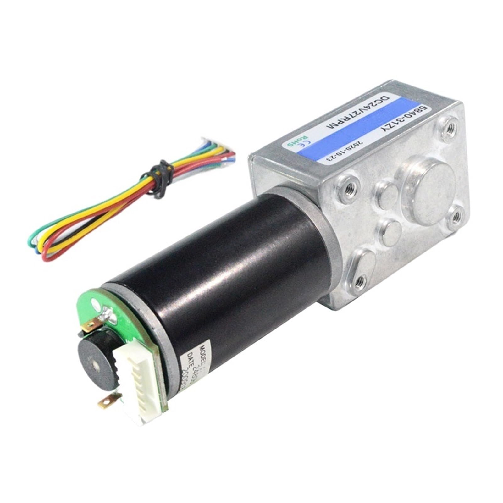 Motorreductor helicoidal metálico de Alto par, 5840-31zy, CC 12 V 24 V, con codificador(27rpm,12V)