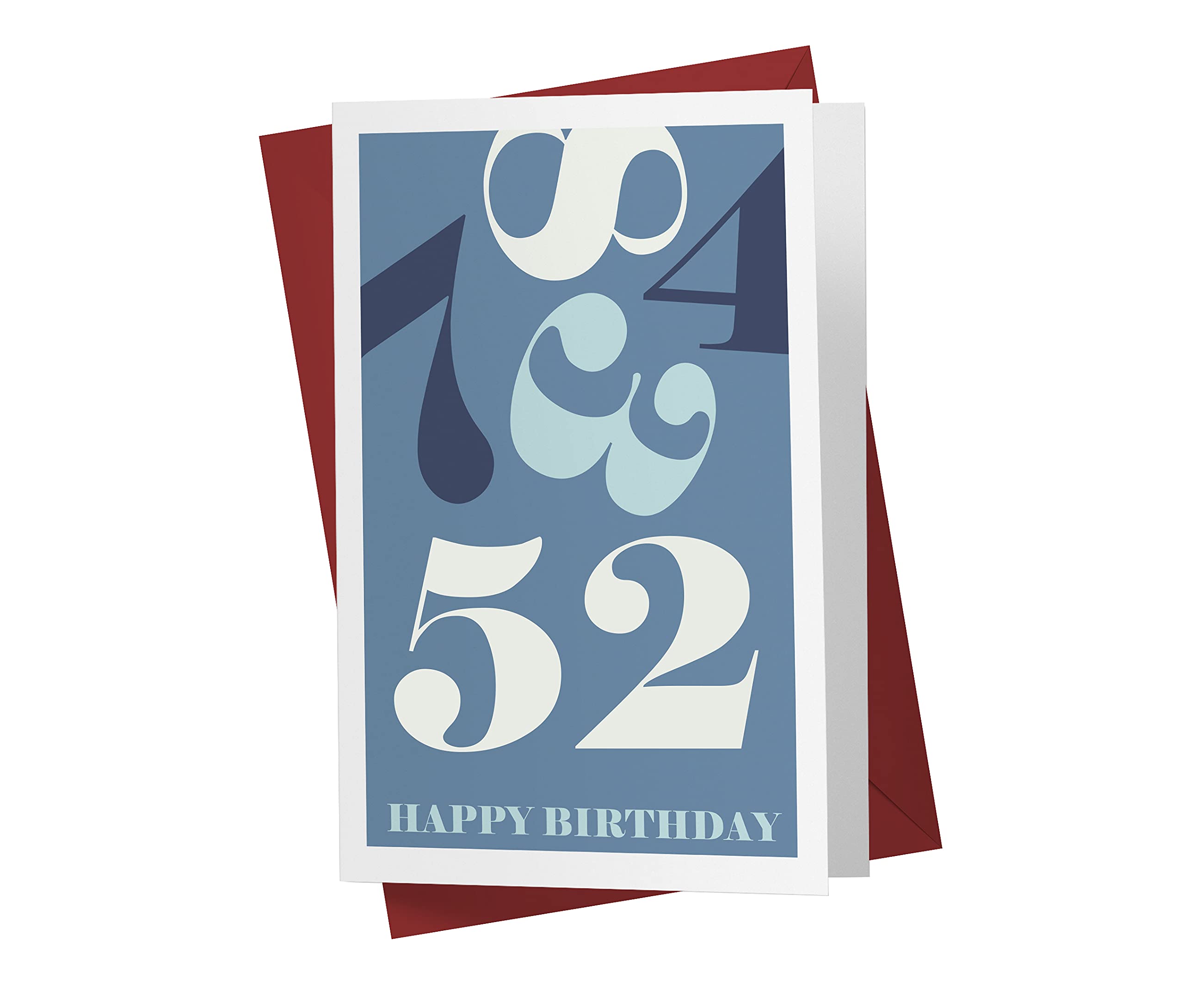 Amazon.com : 52nd Birthday Card - Age Is Just A Number 52nd Anniversary Card  For Father, Dad, Brother, Uncle, Boyfriend, Husband - 52 Years Old Birthday  Card - Happy 52nd Birthday Card -