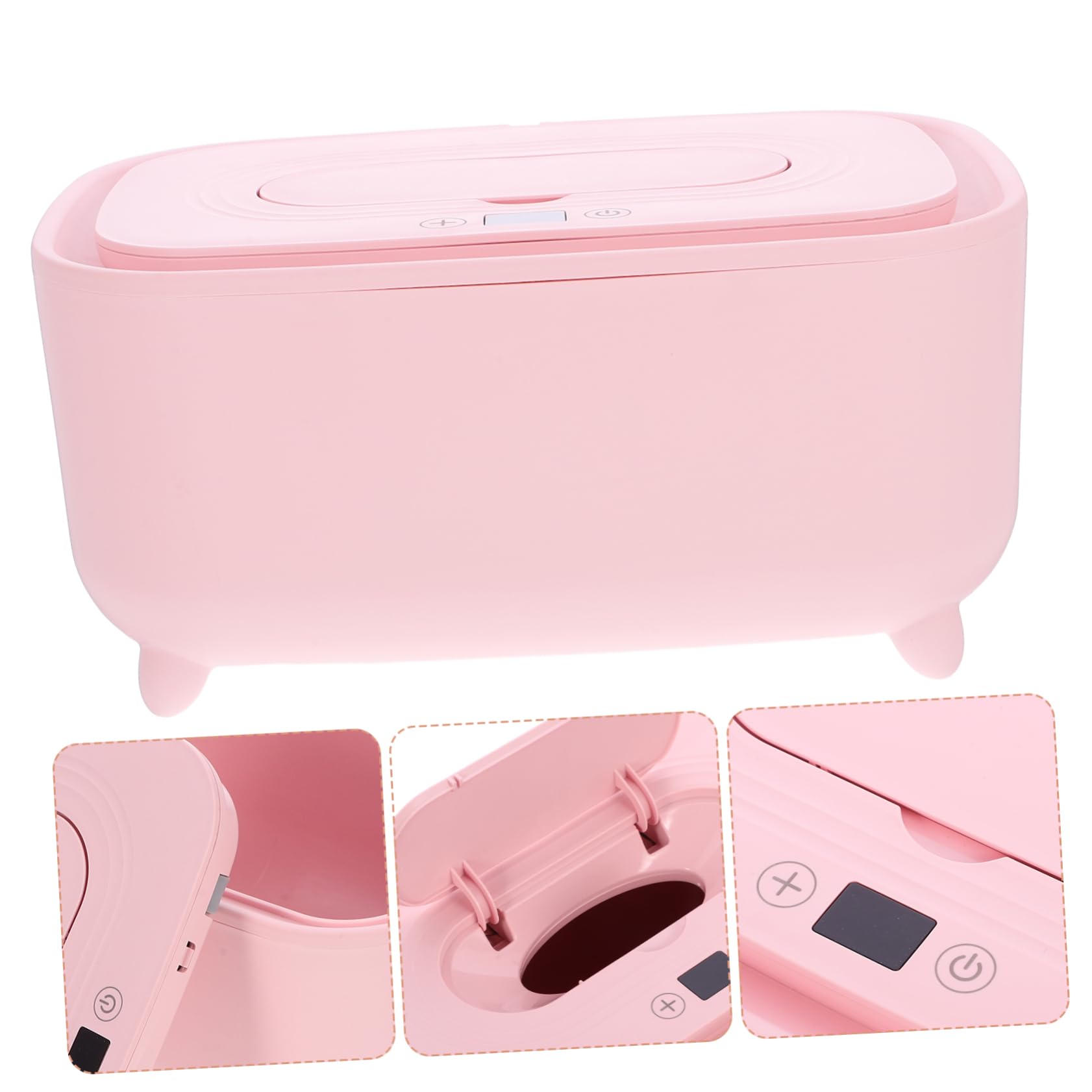 IMIKEYA 3 Stück Smart Warme Und Feuchte Taschentuchbox Tücher Spender Wärmer Nass Hygiene Einfach Rosa Abs