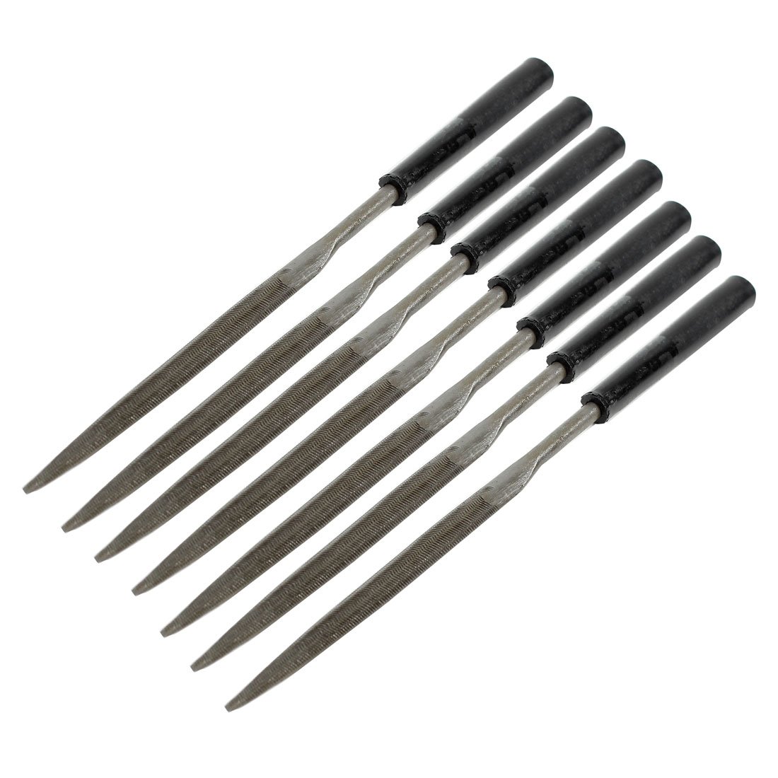 Aexit 10 in hand operated tools 1 Black Gray Plastic Handle Half Round Files 4mm x 160mm Model:72as16qo686