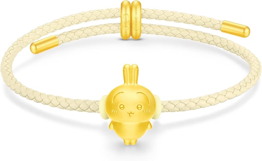 Amazon | 周大福 X ちいかわ K24 純金 うさぎ ブレスレット ペンダント