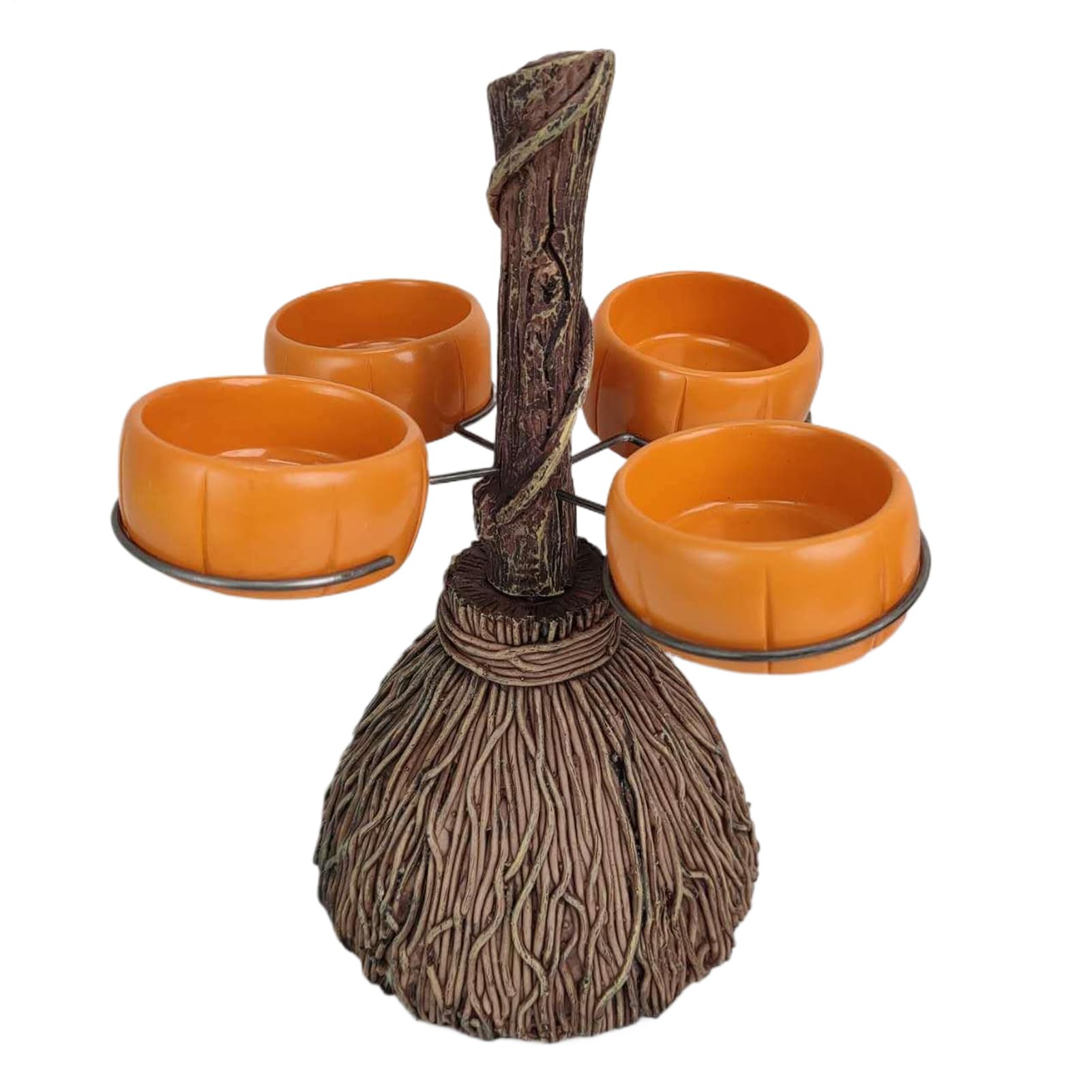 Support de bol à collation d'Halloween, plateau de service en résine sculptée