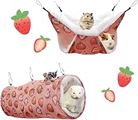 Vista 11 de LEFTSTARER Hamaca colgante para animales pequeños para mascotas, hurón, litera, jaula de juguete para hámster, rata, planeador de azúcar, loro