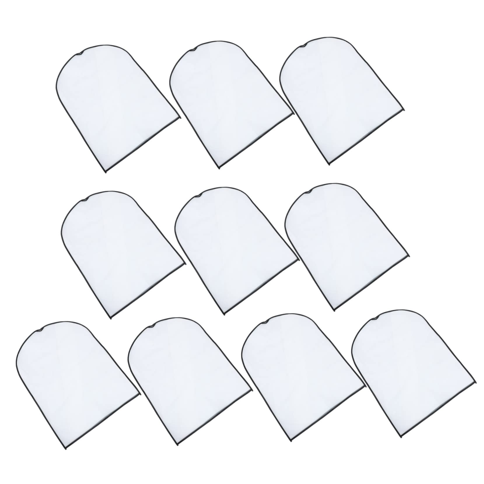 OUNONA 10pcs Clothing Storage Bags Translucent Dust Covers for Closet Organization Breathable Garment Bags for Suits and Dresses Material for Wardrobe and Clothes Protection