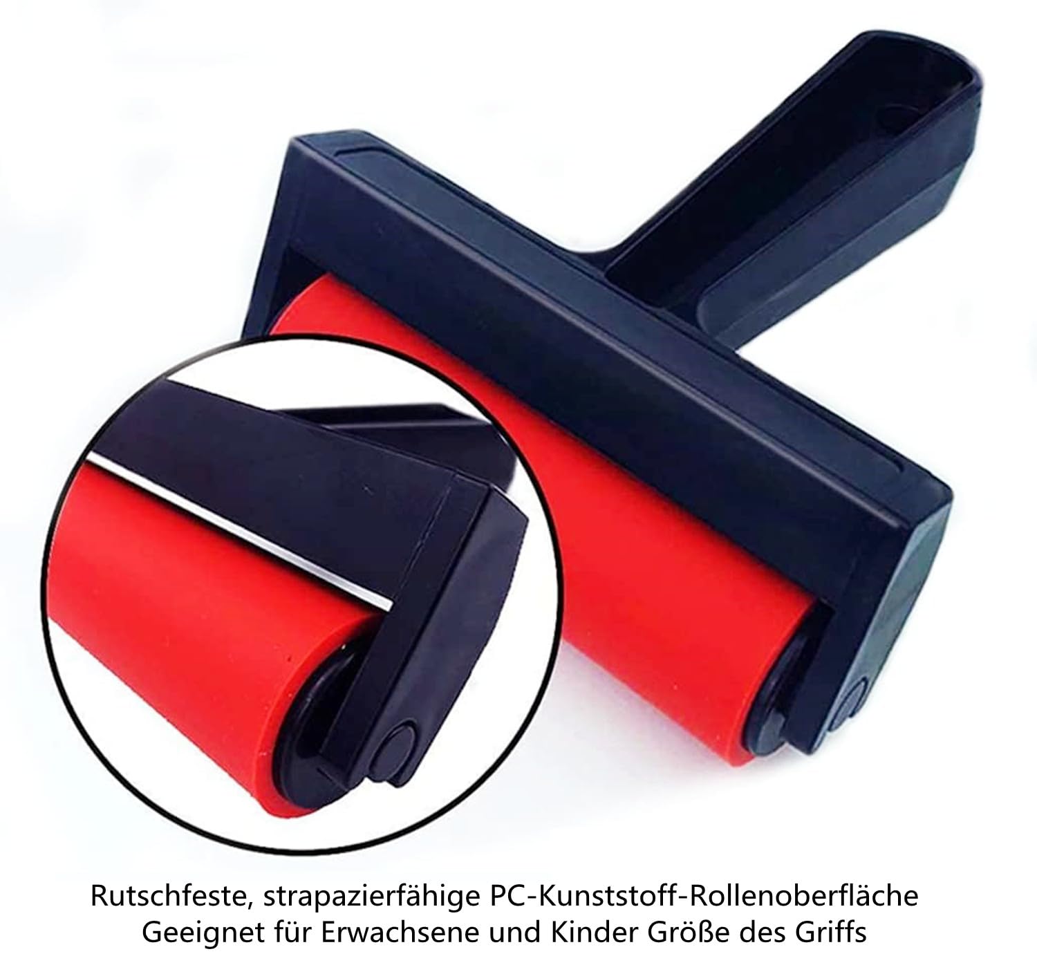 2 stuks rubberen rollen, drukrollen, rubberen rollen, verfrol van linoleum, rubberen roller voor printen, behang (6 cm, 10 cm