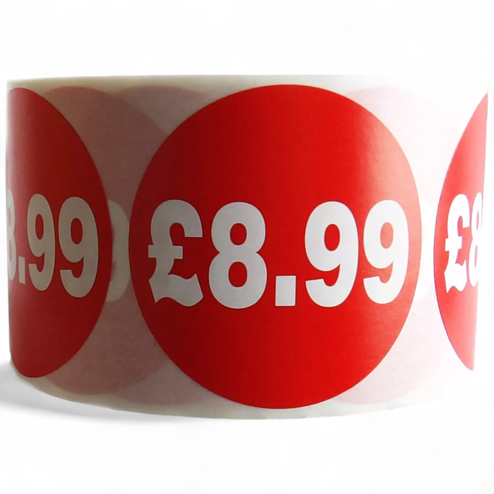 45mm Red Price Stickers Roll – 500 Self-Adhesive Labels for 50p to £100 – Retail, Market Stall, Garage Sale, Product Tagging – Easy Peel Design for Quick Application (£8.99)